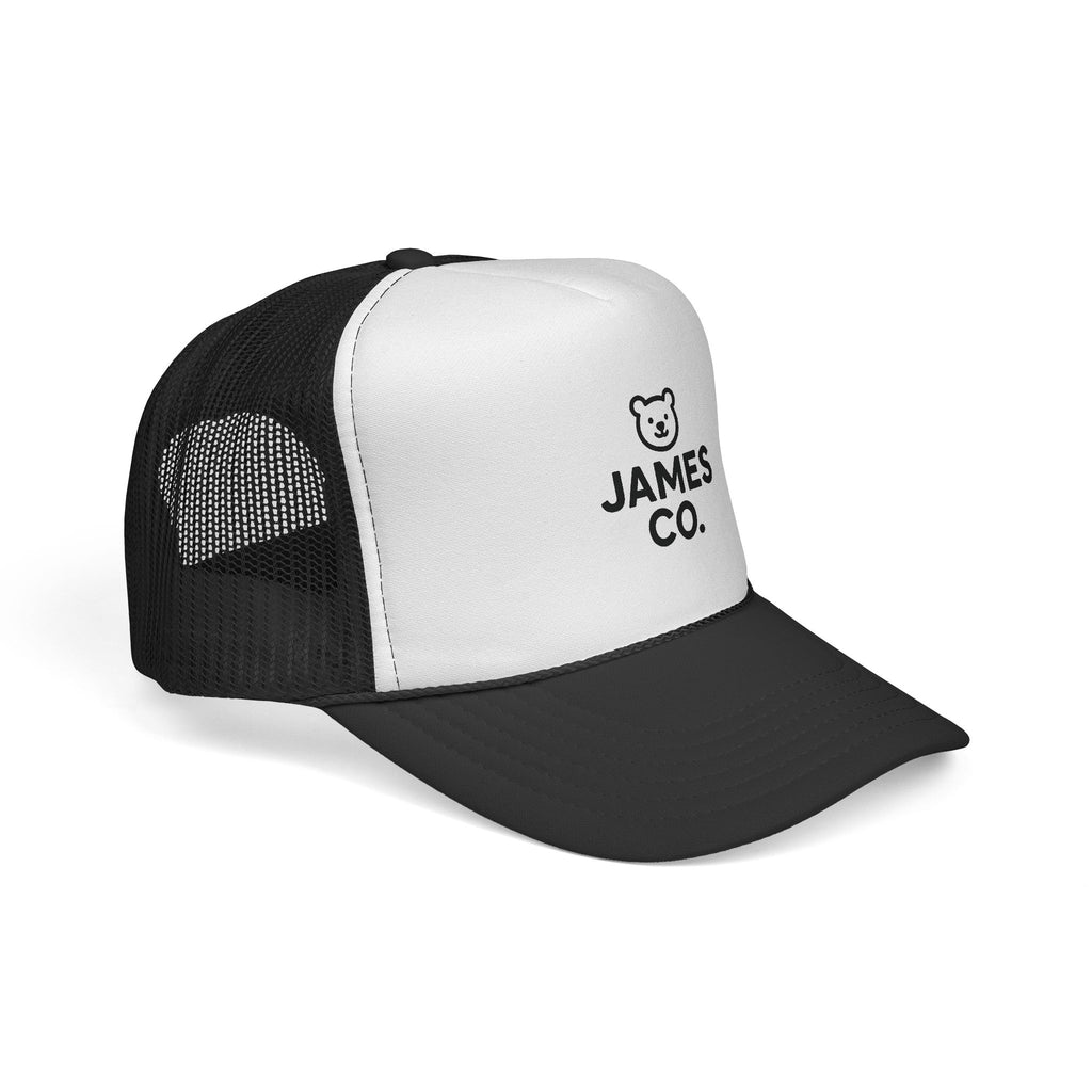 James Co. Bear Trucker Cap – Minimal Logo Mesh Hat