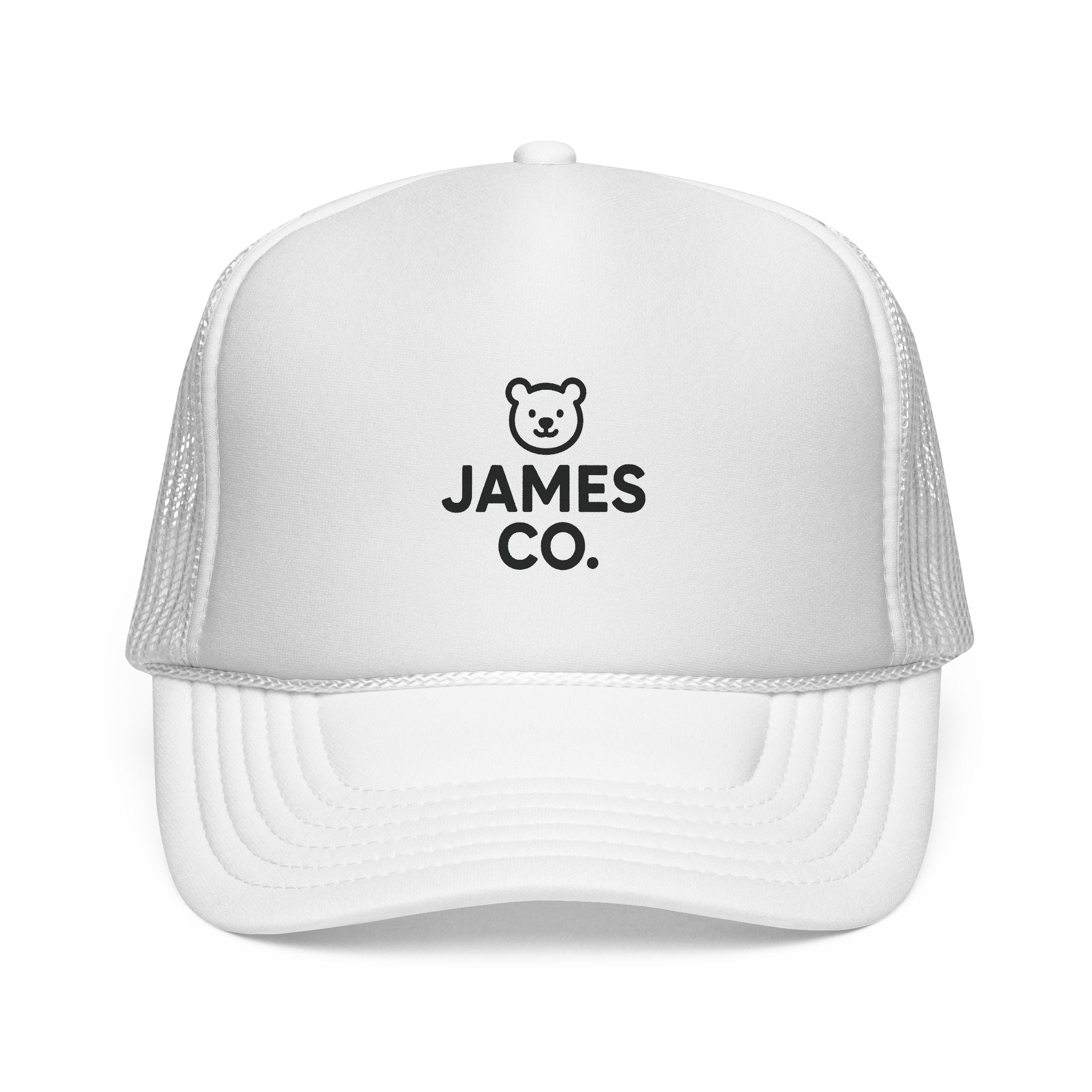 James Co. Bear Trucker Cap – Minimal Logo Mesh Hat