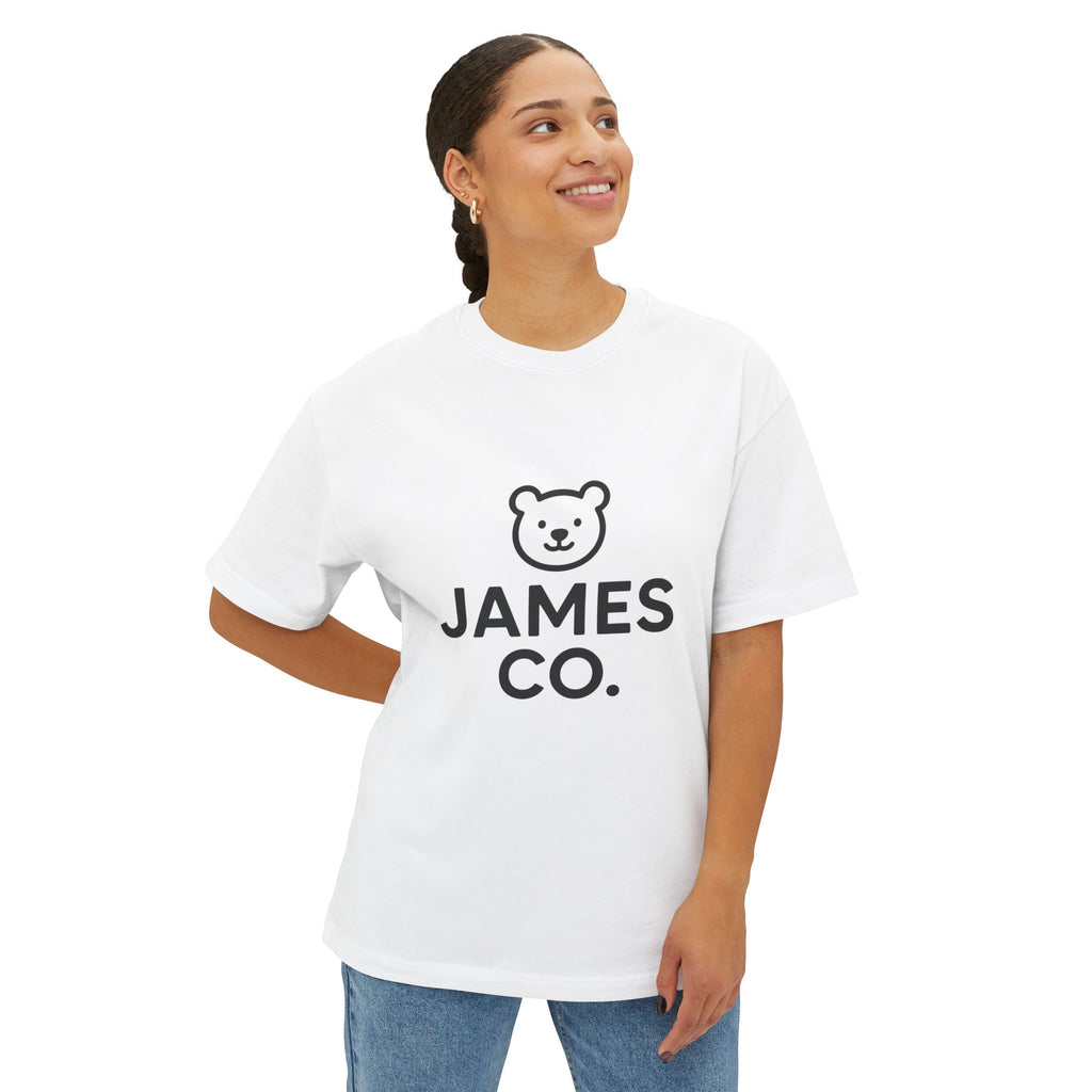 James Co. Bear Logo Tee — Minimalist Kids & Family Graphic T-Shirt